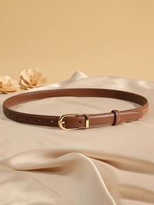 Cinturón casual de hebilla de pasante para mujer, 1 pieza, perfecto para varios estilos, cinturón de cintura elegante y versátil, ideal para uso diario