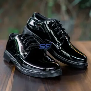 Sapatos Sepatu Pdh Pendek Tni Ad Polri Security Doff Resleting YKK Bahan Kulit Sintetis Kualitas Tinggi Busa Lembut Mesh 3mm Anti Slip TPR Radial Shoes Pria Hitam Kerja