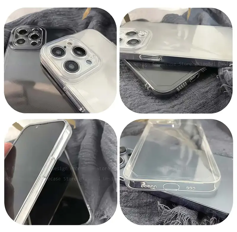 ARR#7 Case Bening Untuk Type hp Iphone 11 - XR - 15 - 15PRO - 15 PRO MAX - 14 PLUS - 13 PRO MAX - 13 PRO - 12 PRO MAX - 12 PRO - 11 PRO MAX - Casing ClearCase Procamera Transpatan Tebal 4