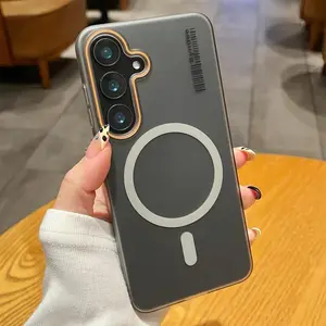 Barcode Magsafe Case for Samsung A56 A36 A26 A16 A55 A35 A54 A15 S25 Edge S23 S24 FE 5G 4G Sleek Fit Design Cover Casing | Hot Item