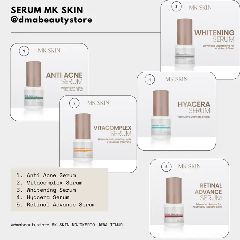 Serum MK SKIN by Maharani Kemala Hyacera Anti Acne Whitening Vitacomplex Retinol Advance Serum 0