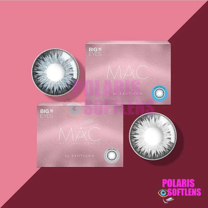 Softlens MAC (Mata Aku Cantik)  By Exoticon Normal & Minus (-0.50 s/d -6.00) Abu Biru 0
