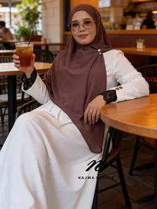 ABAYA NAJAH variasi renda dengan ziper ditangan bahan sabrina anti UV