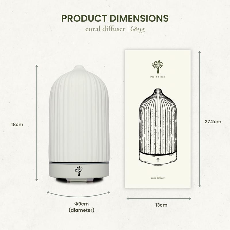 Product Introduction of Pristine Coral Diffuser | Ultrasonic Mist Diffuser For Larger Areas At Home, Office, Bedroom, Toilet 27