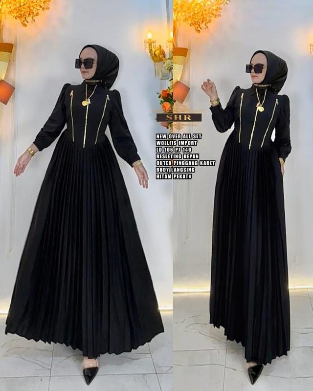 SHR MAXI DRESS PRINCES SALUR WOLPIS ORI SHR 100% KODE GAMIS INCESS Dengan Desain Elegan dan Nyaman