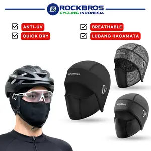 ROCKBROS LF8464 Masker Balaclava Slayer Motor Sepeda Anti UV Cycling Face Mask with Lubang Kacamata