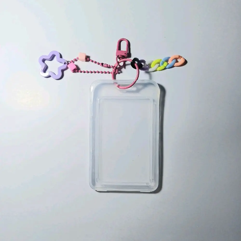 transparant gantungan pink