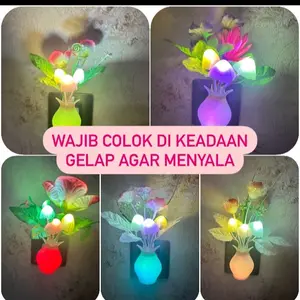 Lampu Tidur LED Jamur Mini Sensor Cahaya - Menciptakan Suasana Tidur yang Tenang dan Indah - Kamar