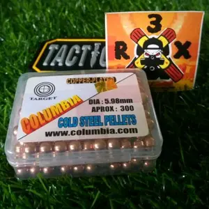 Kaca Metal Tembaga Alumunium 6mm Butir Balls Anti Macet Hobi Olahraga Outdoor Tactical