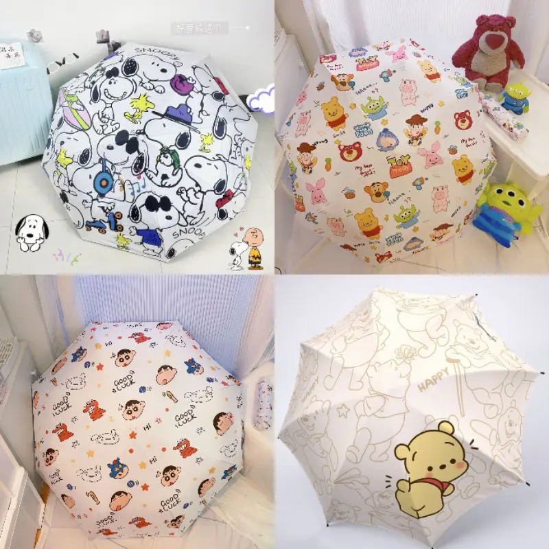 Payung otomatis auto umbrella Snoopy Stitch Pooh Melo Kitty LTS Kuro Batzmaru