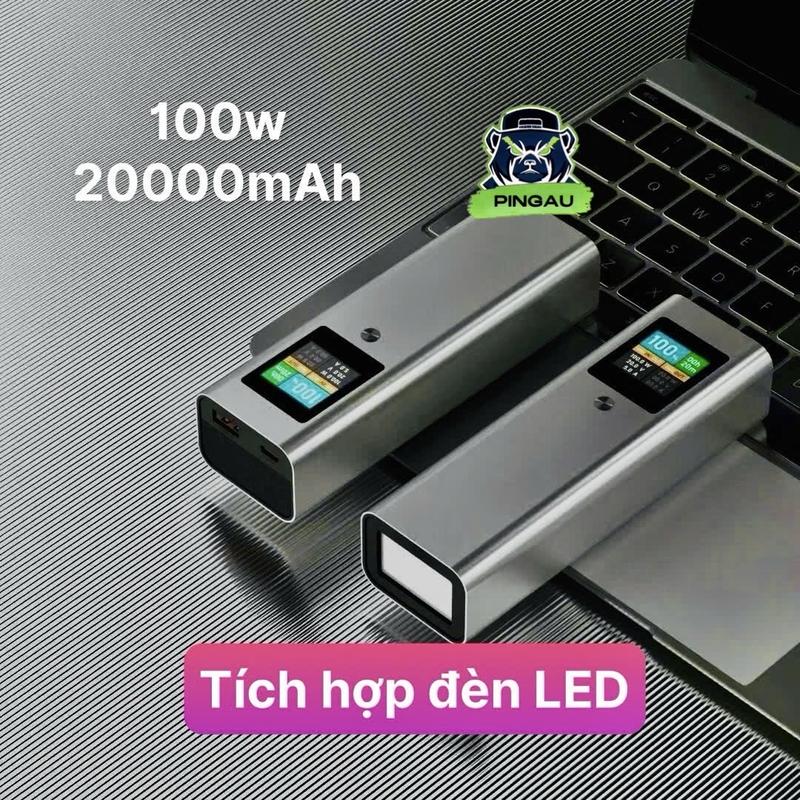 Sạc dự phòng 45w 100w 10000 mAh 20000mAh pin lithium type C sạc laptop, Macbook sạc SIÊU NHANH