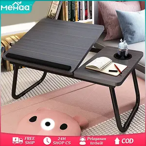 Mehaa Meja Lipat Laptop Multifungsi Tipe Baru Bahan Kuat Tahan Lama Anti-Slip Anti Gores Hemat Tempat Mudah Disimpan untuk Komputer dan Tablet - Computer