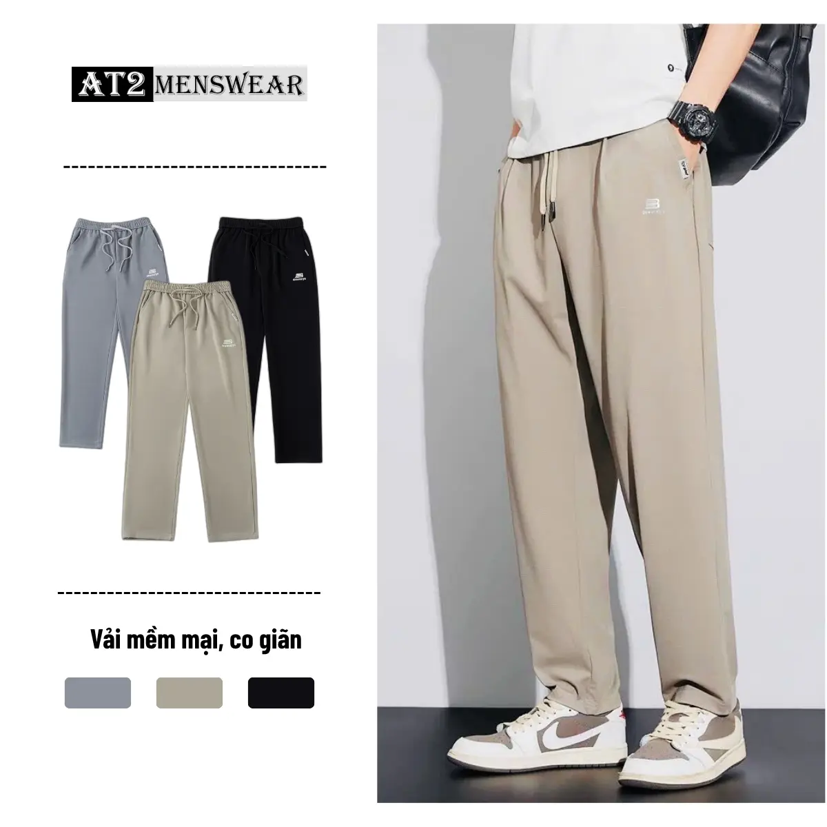 (COMBO 2-3 QUẦN) dài nam thể thao Sportwear năng động cá tính, vải co giãn 4 chiều mềm mại thoáng mát, màu sắc cơ bản xu hướng Ong