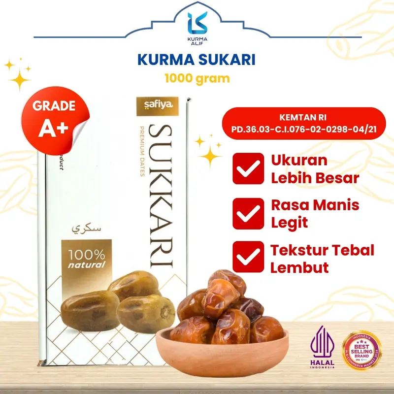 Kurma Sukari Safiya 1 Kg Original 0