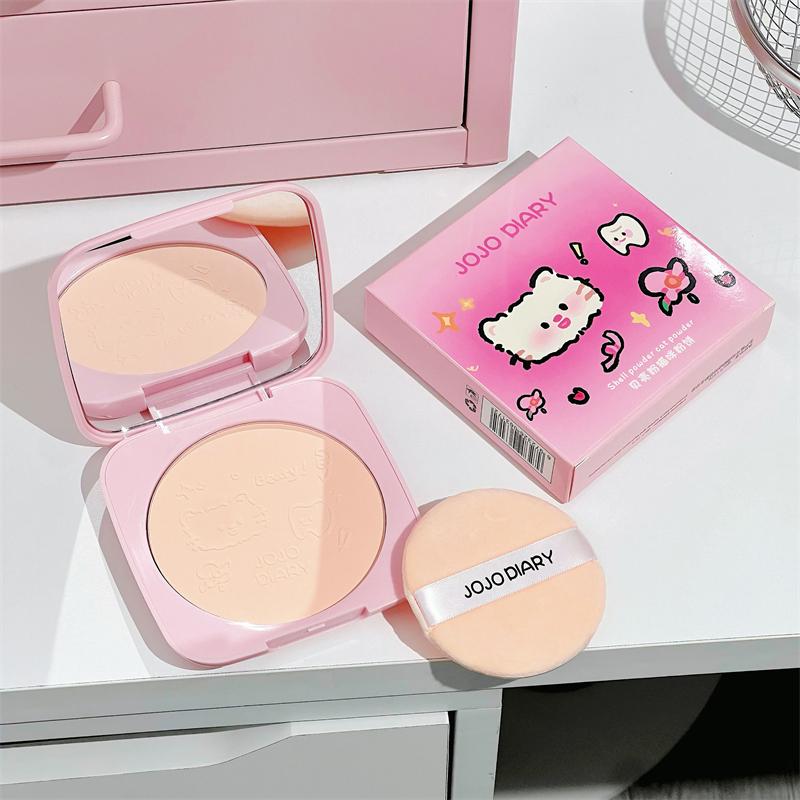 Phấn Phủ Dạng Nén JOJO DIARY 20G Lớp Hoàn Thiện Lì Tự Nhiên Lâu Trôi Kiểm Soát Dầu Trên Khuôn Mặt Không Thấm Nước Chống Mồ Hôi Phấn Phủ Trang Điểm JJ-083 Cosmetic Mỹ Phẩm Nữ Women