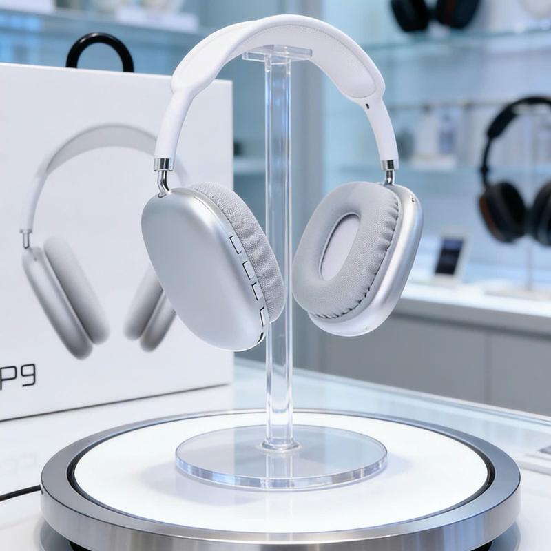 Tai nghe Bluetooth P9 chống ồn có Micro đàm thoại chơi game nghe nhạc cho điện thoại máy tính Laptop Earphone Đen Đeo êm tai BASS mạnh Thời gian sử dụng lâu dài Chip Jerry Xám Đen