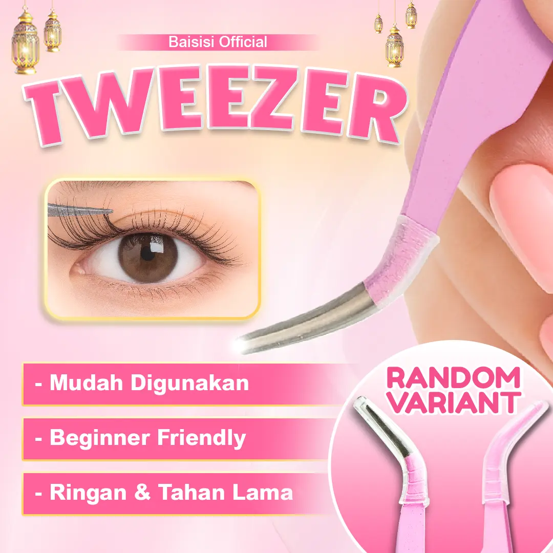 BAISISI Pinset / Tweezer Melengkung | Pinset Bulumata | Eyelash | Bulu mata