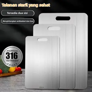 Talenan Stainless Stell 316 Tatakan Memotong Higienis Anti Karat Talenan Anti Bakteri dan Jamur Stainless Steel Cutting Board 316