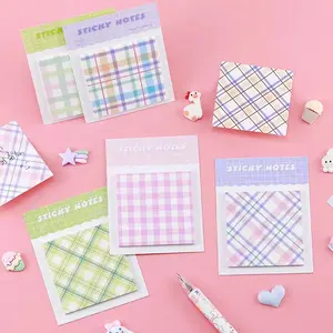 Sticky Notes Mini Plaid Simple Style untuk Office Records