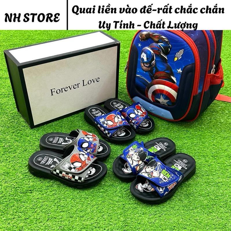 Phiên Bản Mới 2026-Phom Chuẩn Loại 1 Dép THÁI Bé Trai Quai Ngang Xé Dán Dép Cho Bé Trai Đẹp Xinh.Đế đúc chống trơn trượt.Dép siêu nhân cho bé trai có lớp đệm êm chân.đi mưa đi nước vô tư