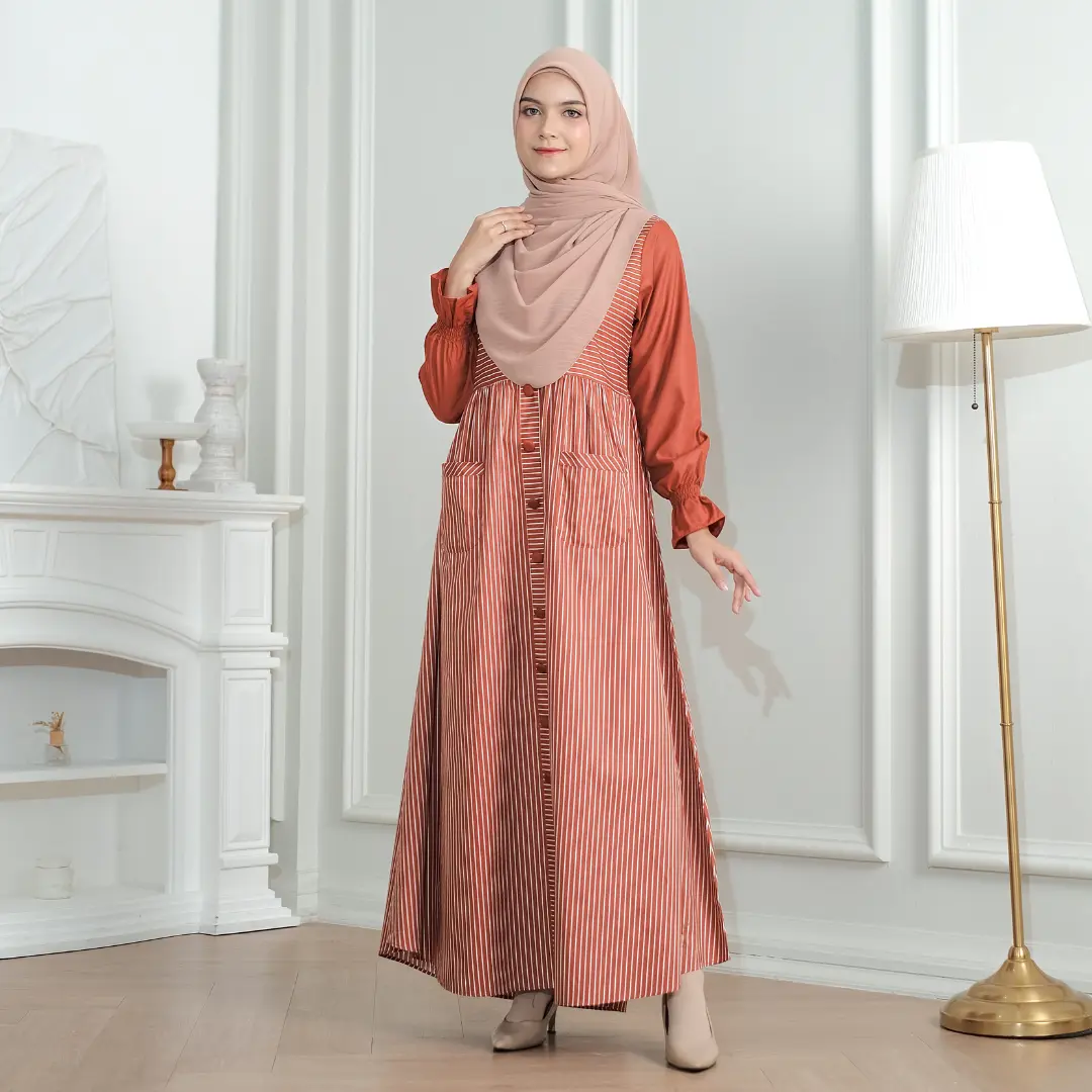 KUPNAD | Gamis Wanita Muslimah Casual Syar’i Busui Friendly Adem, Modern, Elegan & Nyaman | Karina Dress