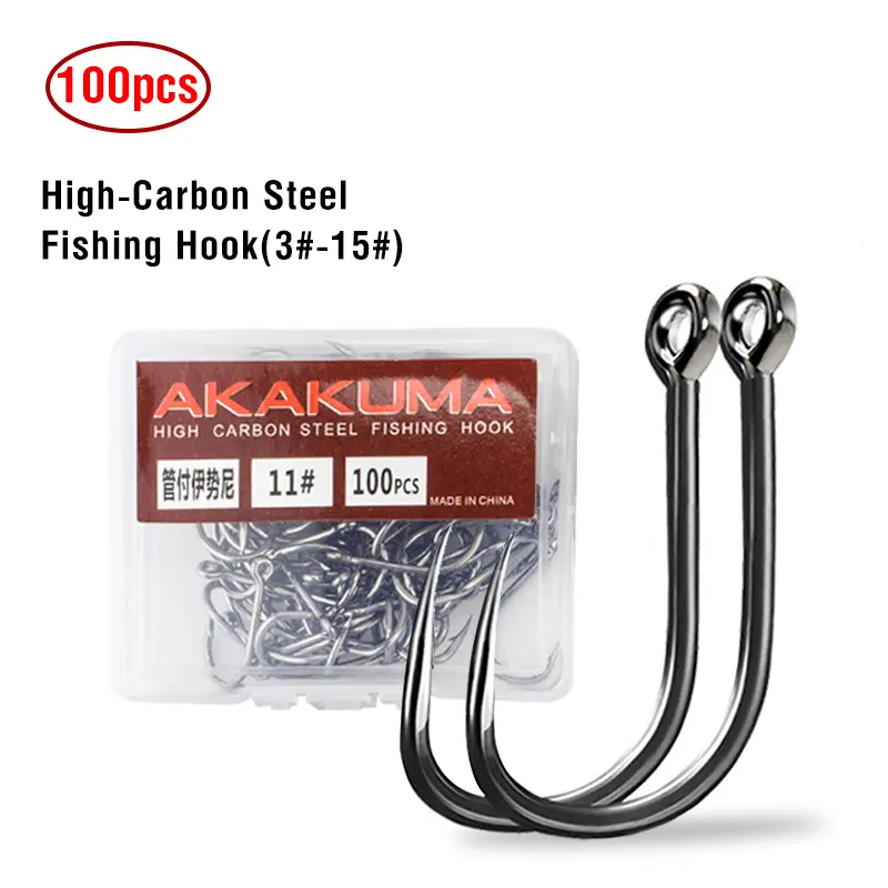 100PCS/SET Carbon Steel Fish Bait Fishing Hooks Durable Head Fishing tackle  - TikTok Shop Philippines