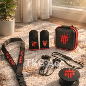 Ap King Andra ST Sarung Jempol Game Murah Motif Esport Merah Include Dompet Lanyard Headset Socket Hp Untuk Main Game Esport Android