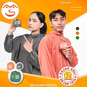 Elephant Brand Jas Hujan Ponco Lengan Rain Ball