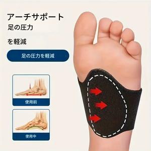 人間工学インソールセット、8字型ヒールパッド、通気性布製と耐久性プラスチック、快適な衝撃吸収、疲労軽減、姿勢改善