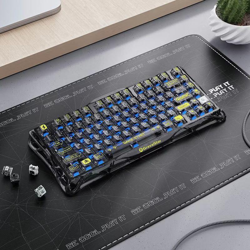 Bàn Phím Cơ Gravastar Mercury K1 Lite | Transparent Black