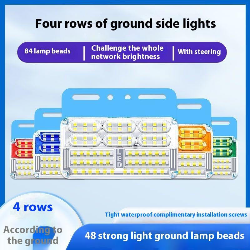 1Pcs Big Truck 24V Led High Light Waterproof Side Light Trailer Side Light Side Light Waist Light Astern Turn Super Bright Side Light 1
