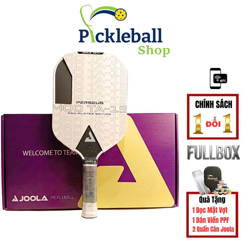 Vợt Pickleball Joola Mod TA -15 Pro hàng Fullbox Joola có NFC mặt Carbon có chữ ở viền và logo ở đuôi cán. Sport