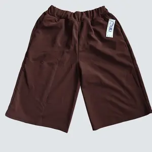Celana Pendek KULOT Paha Longgar 3/4 Lutut Tertutup Fit BB 40-90kg Crepe Skiny Tebal Melar Nyaman Ringan