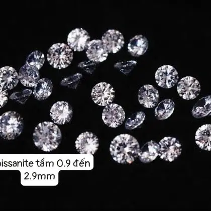 Kim cương nhân tạo Moissanite tấm 0.9li đến 3.0li