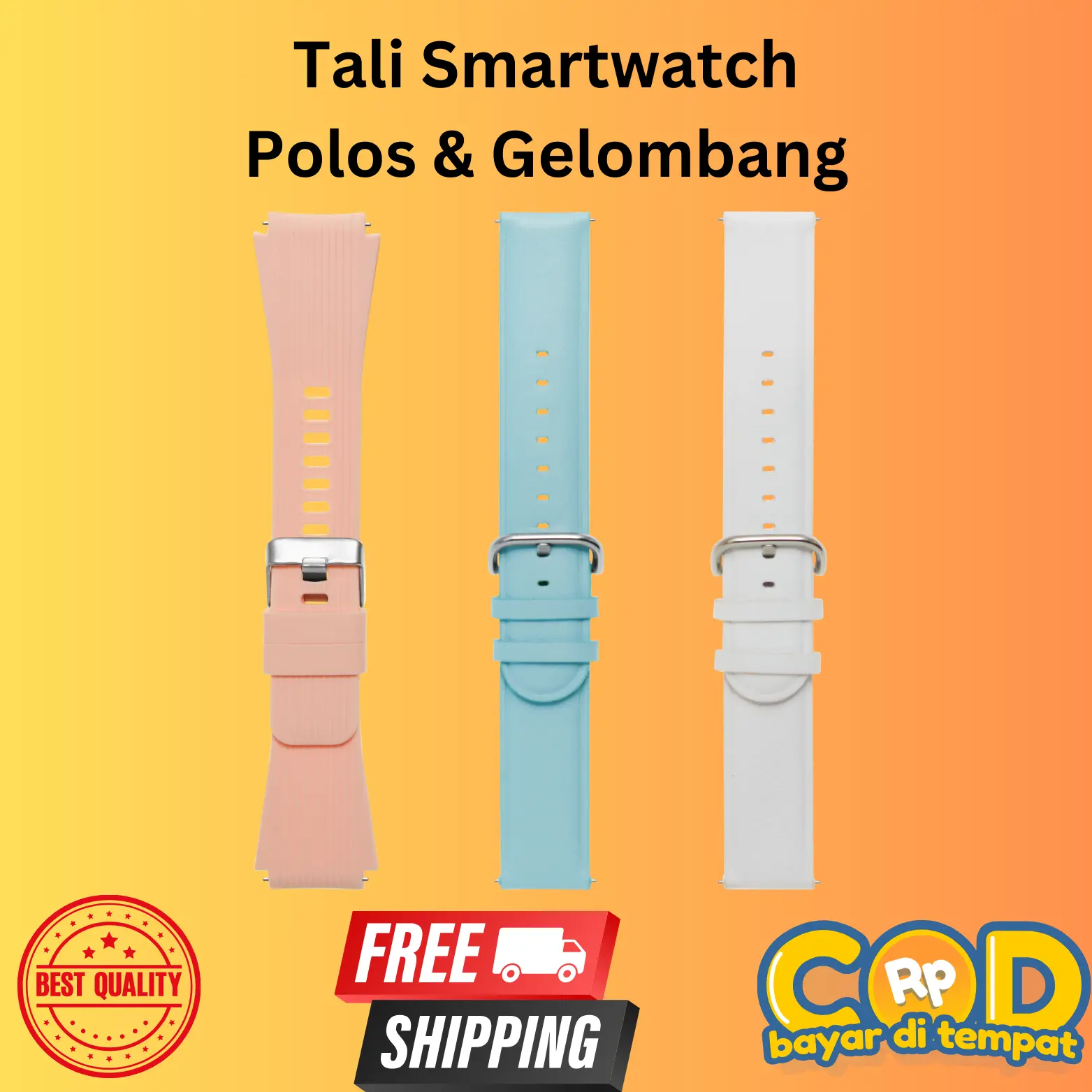 COD Tali Strap Smartwatch Polos dan Gelombang