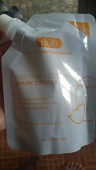 Product Review of EGG YEAST EGGSHELL Mask Cream 100gr Face Masker Cangkang Telur Facial Krim Wajah Peel Off Kulit E.G.G Glam Glow Melembutkan Muka from Y**a C**6 0