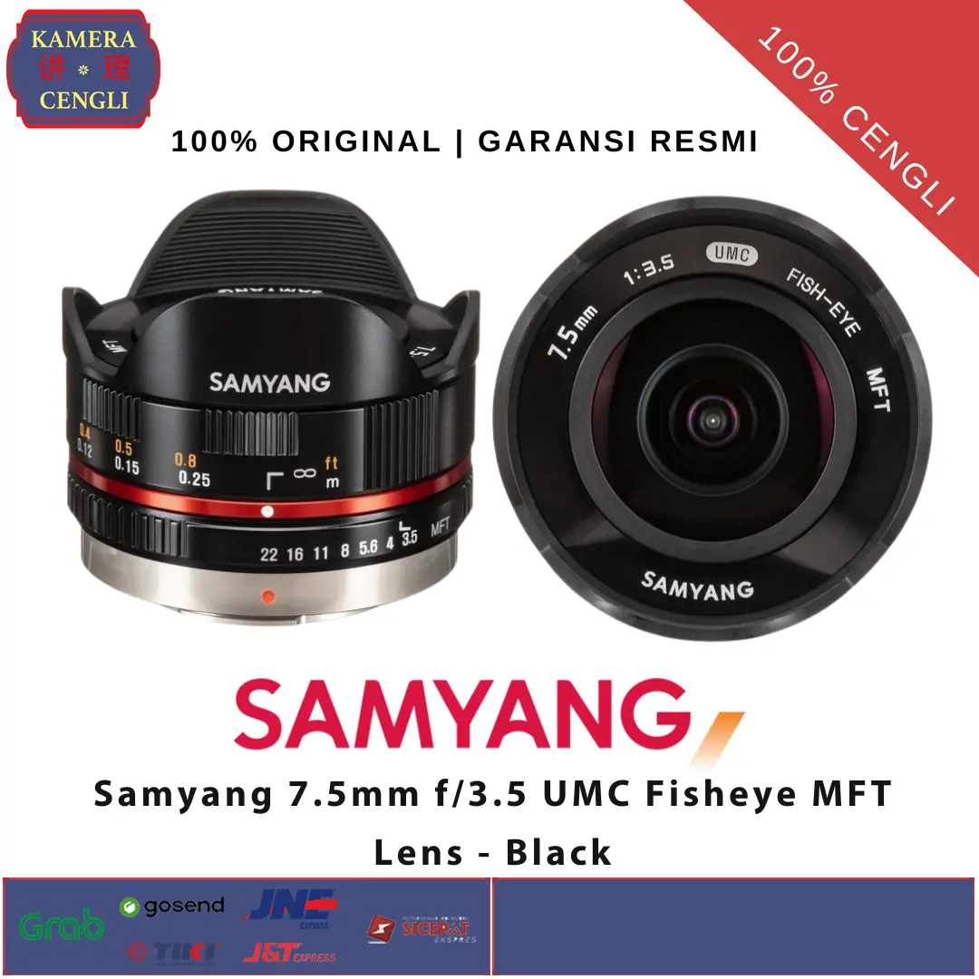 Samyang 7.5mm f/3.5 UMC Fisheye MFT Lens - Black