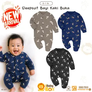 BABYLEON Jumpsuit 0-1Th Jumpsuit Kaki Buka Jumpsuit Panjang Bayi Baju Tidur Bayi Anak Piyama Bayi Setelan Baju BC-071