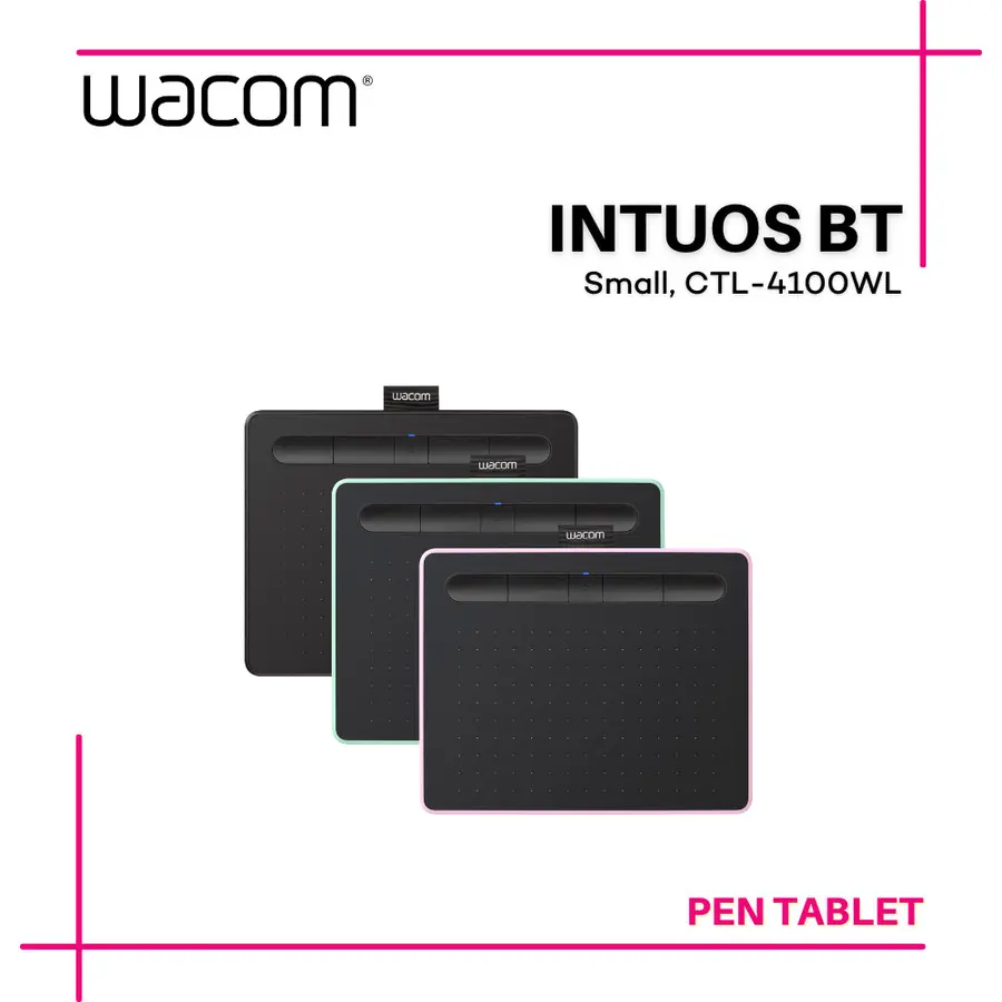 Drawing Tablet WACOM INTUOS Small CTL-4100WL Wireless Pen Tablet Bluetooth