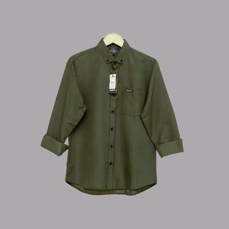 kemeja formal pria lengan panjang bahan katun signatur 3