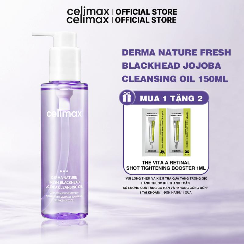 Dầu Tẩy Trang Sạch Sâu, Hỗ Trợ Giảm Mụn Đầu Đen Celimax Nature Fresh Blackhead Jojoba Cleansing Oil 150ml
