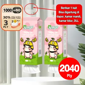 【2 PACK】Vela tissue 1020 sheets tisu murah tisu murah promo 3 PLY tissue wajah tisu gantung murah dan promo soft facial tissue Bisa digantung di kamar mandi, kamar tidur, dapur