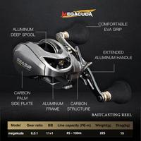 Gambar SEASIRORIGIN MEGACUDA Reel Pancing Baitcasting SEMUA METAL Reel Air Asin BC Rangka Aluminium Sisi Karbon Penyangga Ganda Logam Daya Tarik Maksimum 15KG 11+1 Bantalan Bola Rasio Gigi 6.5:1 Jigging Bait Fishing Rod - Kanan dari SEASIR Kab. Tangerang 1 Tokopedia