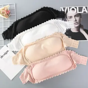 【khaefashion】BR017 Crop Top BH Bra Kemben Bandeau Rendra Model Tanpa Tali Kawat Dengan Busa