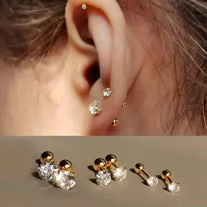 Anting Titanium Mata Elegan Simple Modis