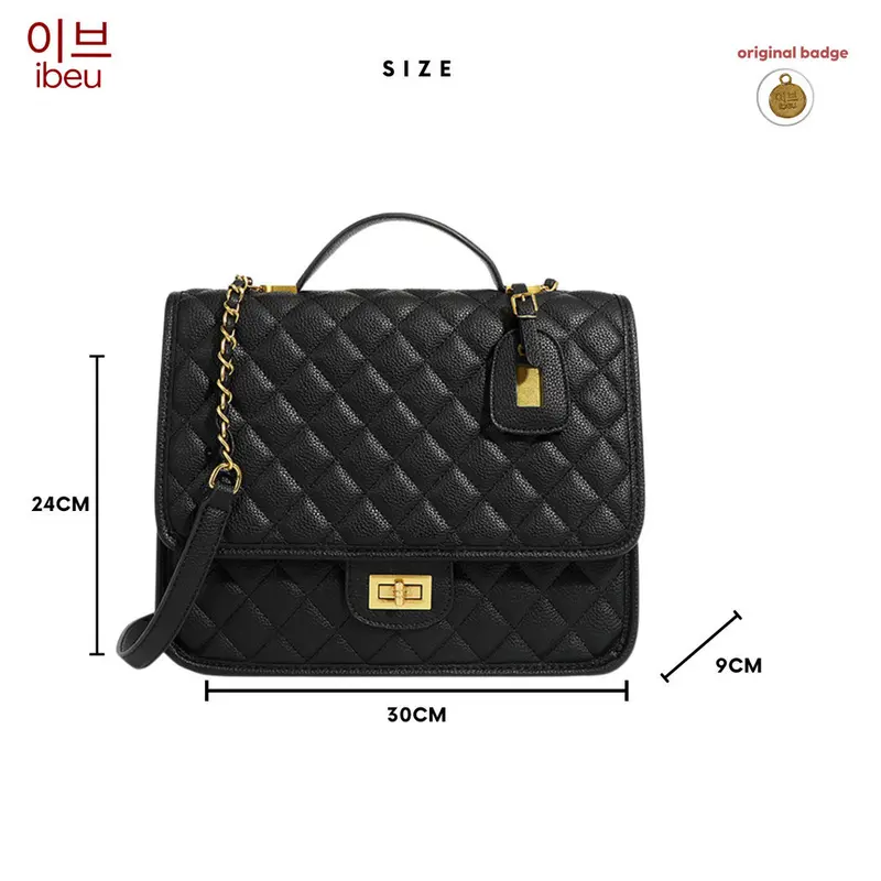 IBEU Aleta Quilted Bag Square kotak Tas Selempang Wanita Ransel Backpack Sling Bag Shoulder Bag  Rantai Crossbody Bag Kekinian Trendy Casual  IB326 3