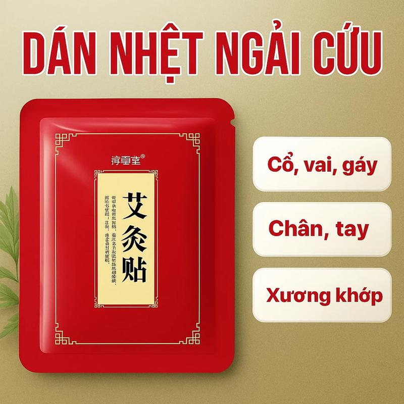Túi 50 Miếng Dán Ngải Cứu Thải Độc Hỗ Trợ Giảm Đau Cổ Vai Gáy Đau Lưng Cao Dán Ngải Cứu 50 Miếng
