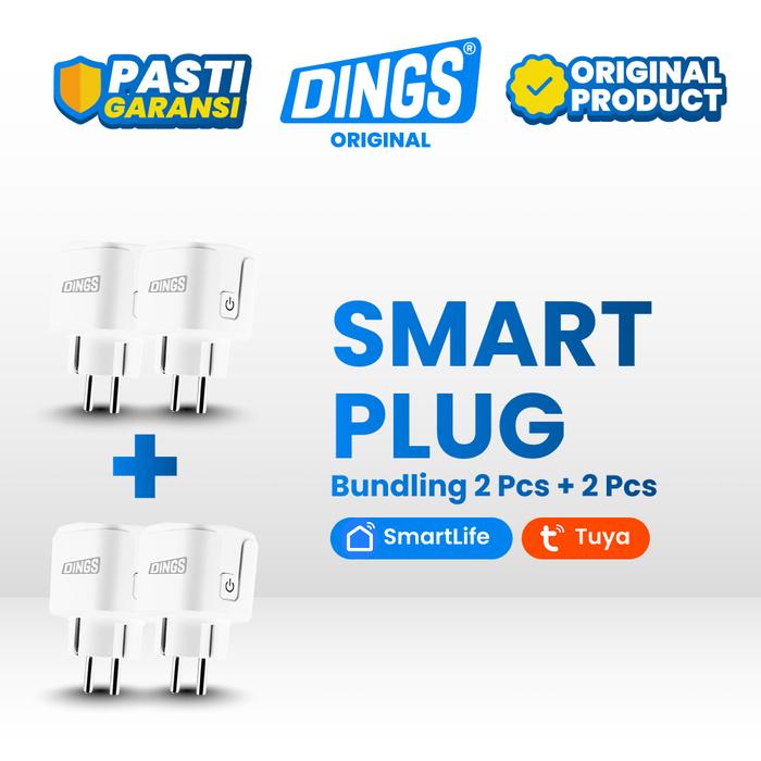 Gambar DINGS Smart Plug 4pcs Colokan Listrik Pintar dengan Aplikasi Smart Life & Tuya untuk Efisiensi Listrik dan Kontrol Suara - Peralatan dari Dings Indonesia Kota Administrasi Jakarta Timur Tokopedia