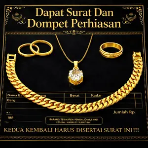 COD Set Perhiasan Wanita Premium Berlapis Emas Muda Perhiasan Fashion Wanita Mewah Elagan Terlaris