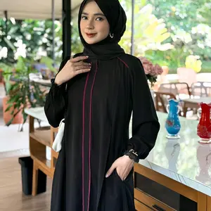 Gamis darby/dnl Ruxury khusus itam lis bahan jetblack original premium